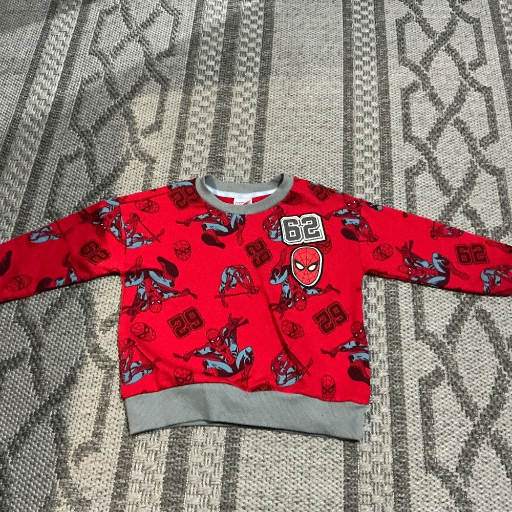 Marvel Spider-Man Toddler Sweatshirt – Red Graphic Pullover.